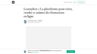 Learnybox :: La plateforme pour créer, vendre et animer des ... - Medium