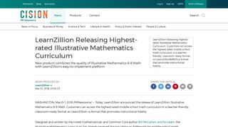 LearnZillion Releasing Highest-rated Illustrative Mathematics Curriculum