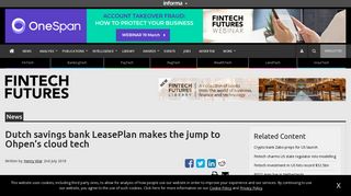 Dutch savings bank LeasePlan makes the jump to Ohpen's cloud tech ...
