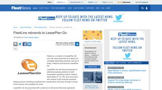 FleetLine rebrands to LeasePlan Go - Fleet News | Fleet Industry News