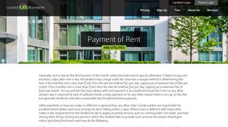 Payment of Rent - LeaseRunner