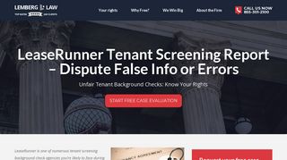 LeaseRunner Tenant Screening Report – Dispute False Info or Errors