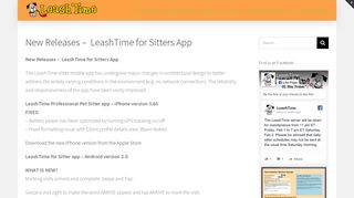 New Releases – LeashTime for Sitters App – Leashtime