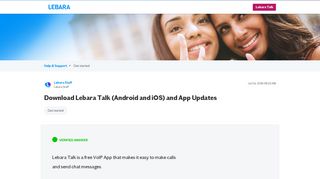 Download Lebara Talk (Android and iOS) and App Updates