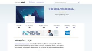 Lebocage.managebac.com website. ManageBac | Login.