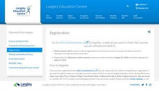 Registration - Langley Education Centre