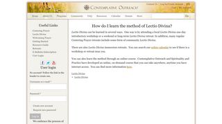 How do I learn the method of Lectio Divina? | Contemplative Outreach ...