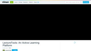 LectureTools: An Active Learning Platform on Vimeo