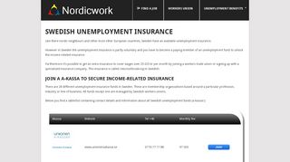 Swedish unemployment insurance / A-kassa | Nordicwork.com