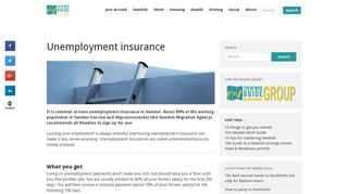 Unemployment insurance - The Newbie Guide to Sweden
