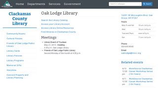 Oak Lodge Library | Clackamas County