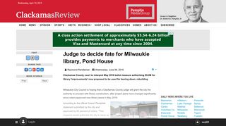 Pamplin Media Group - Judge to decide fate for Milwaukie library ...