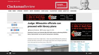 Judge: Milwaukie officials can proceed with library ... - Portland Tribune