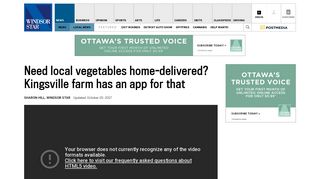 Need local vegetables home-delivered? Kingsville farm has app for ...