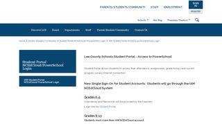 Student Portal NCEdCloud/PowerSchool Login - Lee County Schools