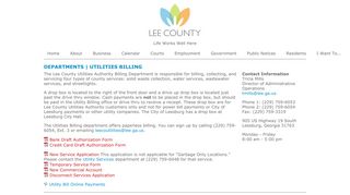 Lee County Utility Billing Department