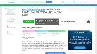 Access ess.leememorial.org. Lee Memorial Health System Employee ...