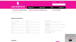 Warranty Registration - Lee Stafford Electricals
