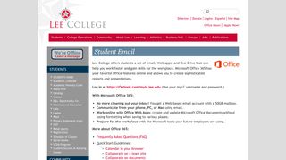 Student Email | Lee College