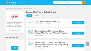 Leeann Chin Discount Codes & Coupon Codes for 2019 - iFunbox