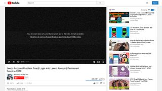 Leeco Account Problem Fixed| Login into Leeco Account - YouTube