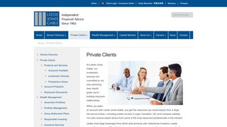 Private Clients | Leede Jones Gable Inc.