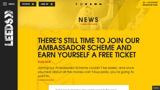 Leeds Festival | There's still time to join Leeds' Ambassador Scheme