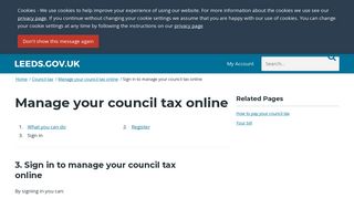 Sign in to manage your council tax online - Leeds City Council