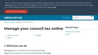 Manage your council tax online - Leeds City Council