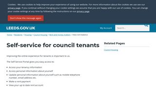 Self-service for council tenants - Leeds City Council