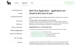 Clearing House - Start Your Application