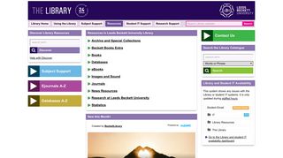 Resources - Home - The Library at Leeds Beckett University