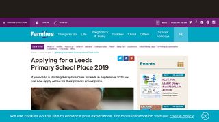 Applying for a Leeds Primary School Place 2019 - Families Online