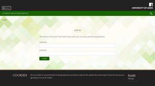 Log in - Student Education Service - University of Leeds