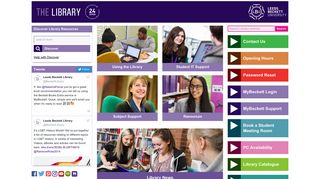 Welcome - Home - The Library at Leeds Beckett University