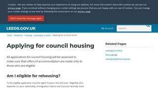 Applying for council housing - Leeds City Council