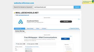 mail.leeschools.net at WI. Outlook Web App - Website Informer