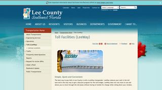 Toll Facilities (LeeWay) - Lee County