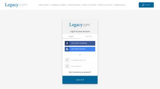 Login - Legacy.com