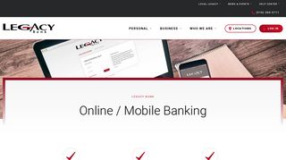 Online Banking & Bill Pay | Legacy Bank