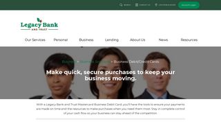 Legacy Bank & Trust - Business Debit/Credit Cards