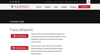 Customer Login | LEGACY Supply Chain Services