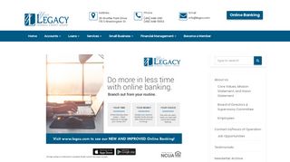 Online Banking – Your Legacy Federal Credit Union