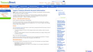 Individual - Legacy Treasury Direct® Account Information