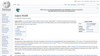 Legacy Health - Wikipedia