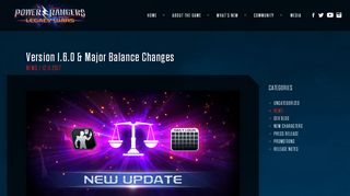 Version 1.6.0 & Major Balance Changes - Power Rangers: Legacy Wars