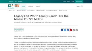 Legacy Fort Worth Family Ranch Hits The Market For $51 Million