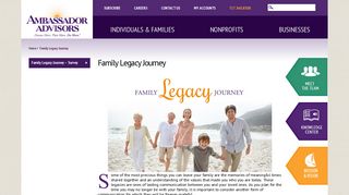 Family Legacy Journey - Ambassador Advisors, LLC