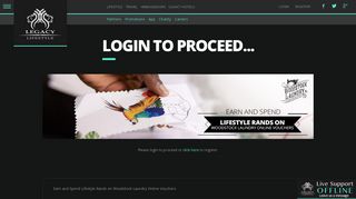 Login To Proceed... - Legacy Lifestyle
