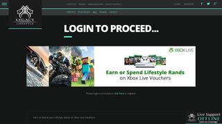 Login To Proceed... - Legacy Lifestyle